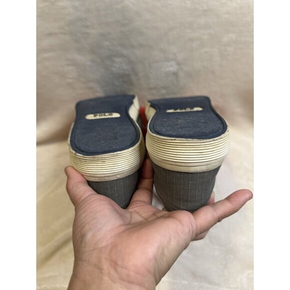 POLO RALPH LAUREN Mens Felton Gray Canvas Sneakers Sz 12D Casual Preppy READ - Picture 12 of 12